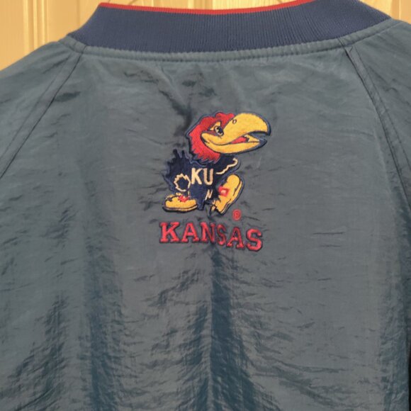 VTG Pro Player XL KU Kansas University Jayhawks Windbreaker Jacket Retro 90s - Picture 4 of 8